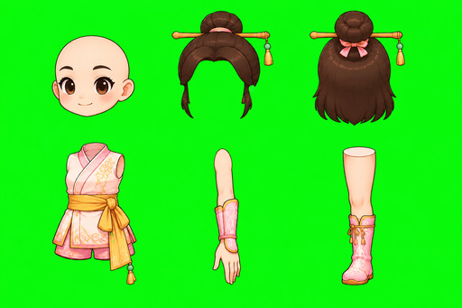 江湖女侠-拆分图